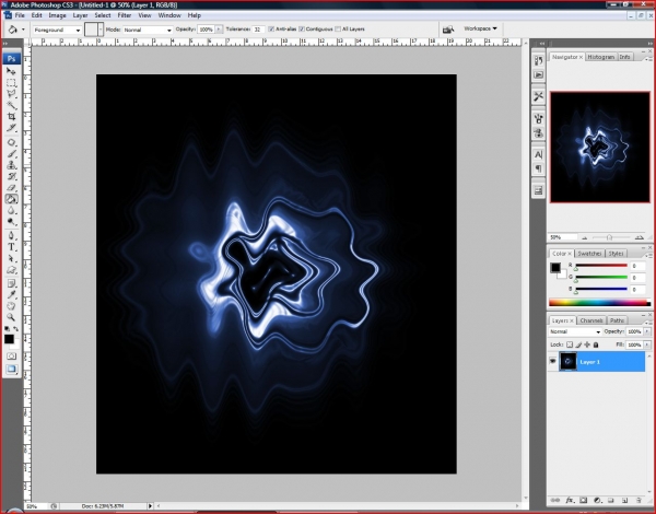 Creation of Blue space: Step 6