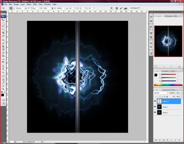 Creation of Blue space: Step 9
