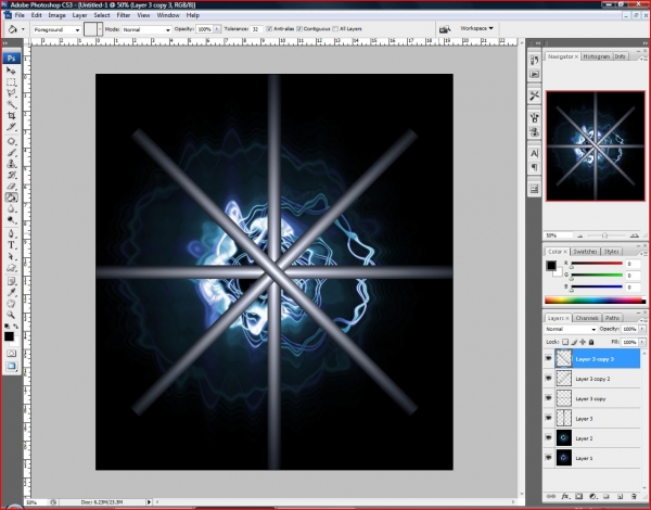 Creation of Blue space: Step 10