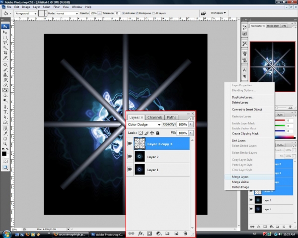 Creation of Blue space: Step 11