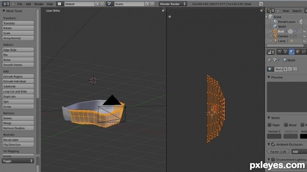 Creation of Wood Boat: Step 1