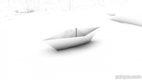 Creation of Paper boat: Step 6