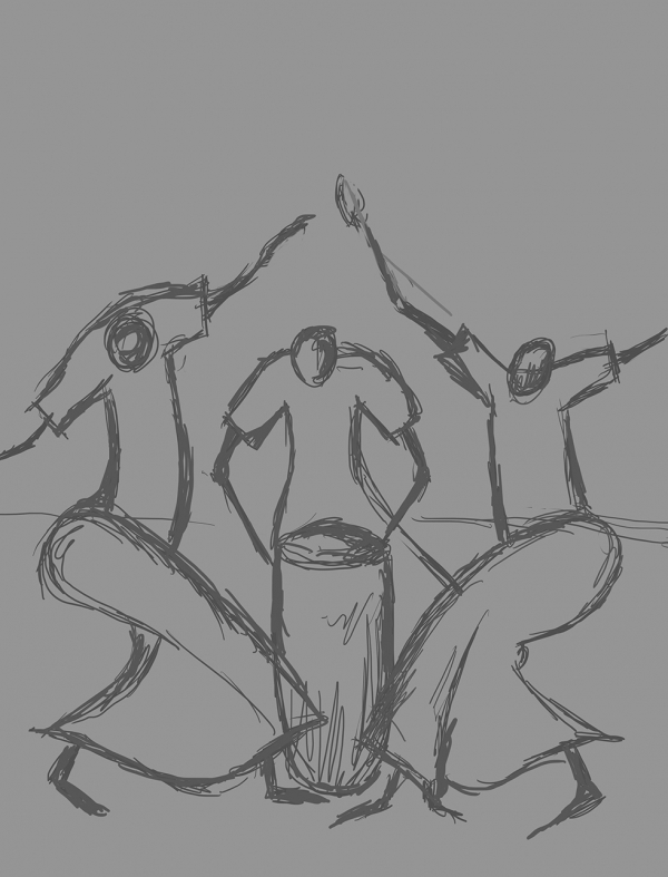 Creation of Some friends from Africa: Step 1