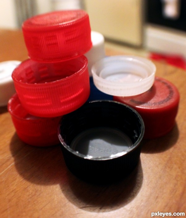 Stack of Bottle Tops