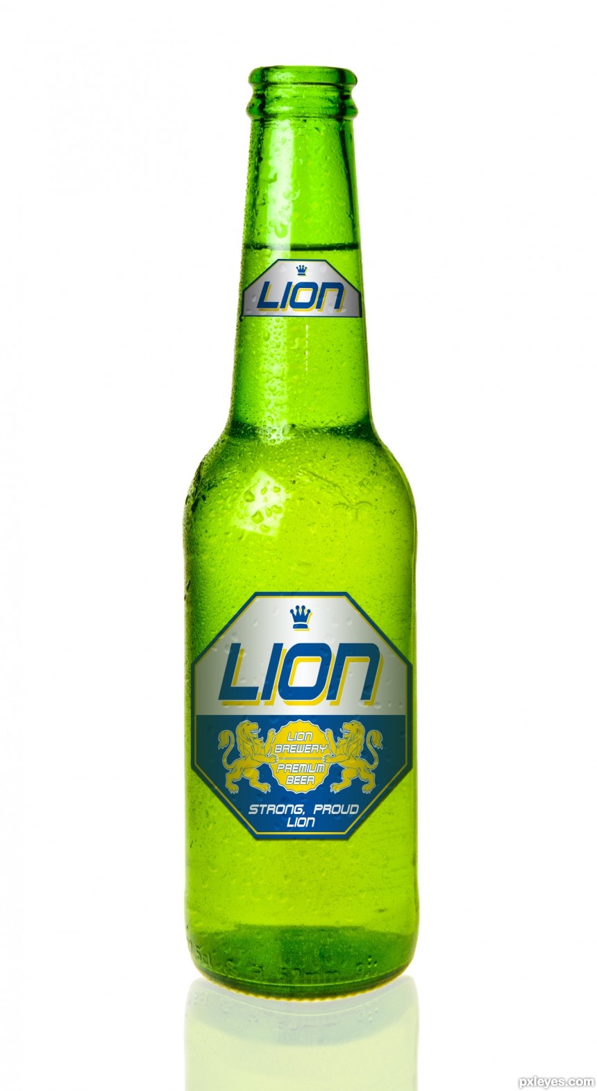 Lion beer photoshop picture)