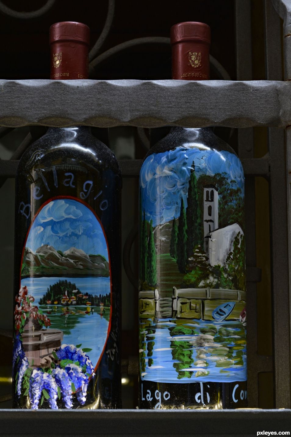 Hand Painted Bottles