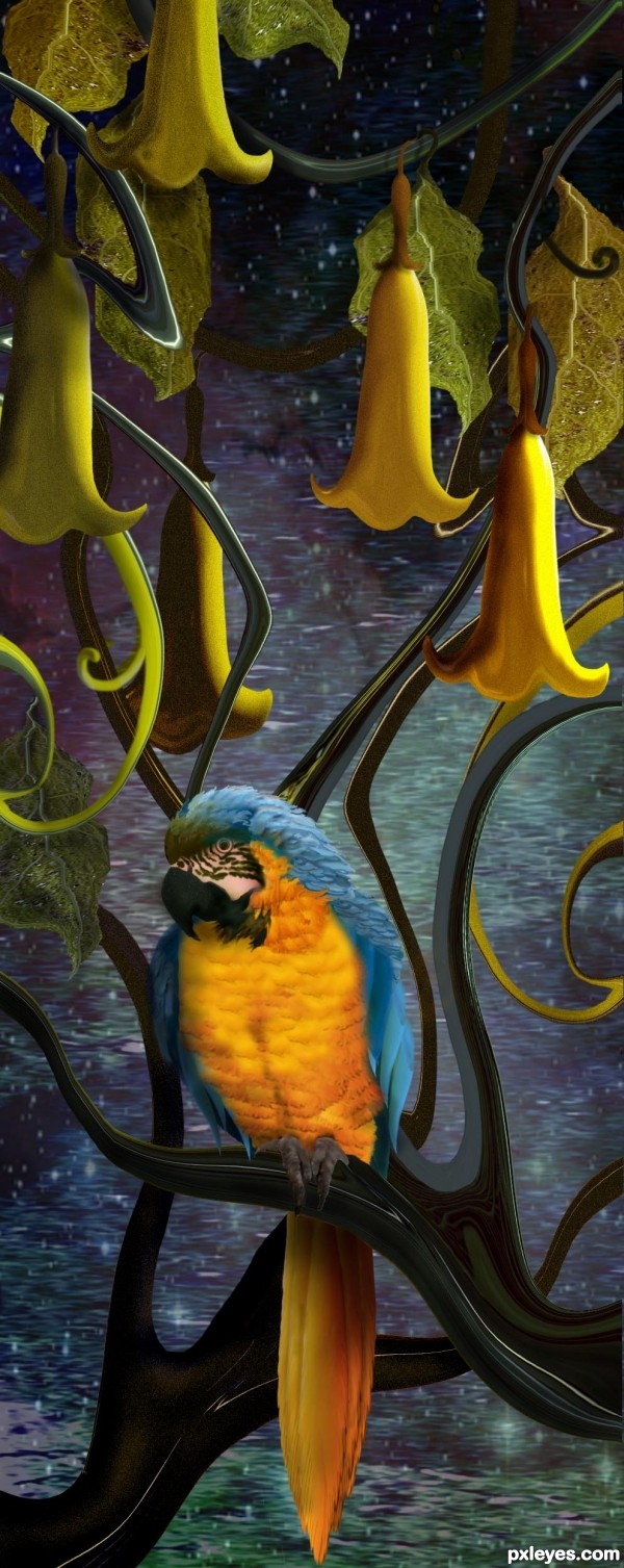 Creation of Parrot and Trumpets: Step 17