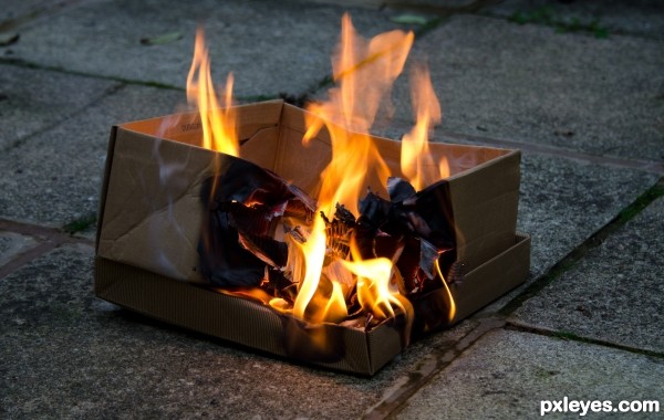 burning box