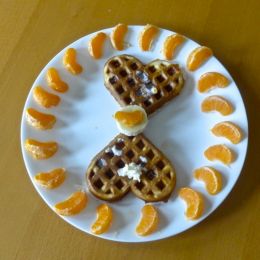 Heart Shaped Waffles  Picture