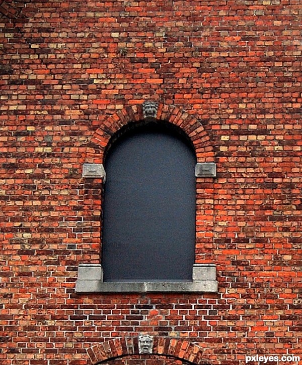 Surrounded by bricks.