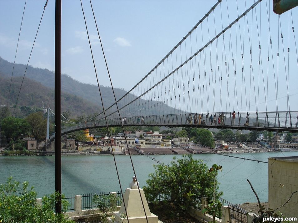 Foot bridge in Rishikesh