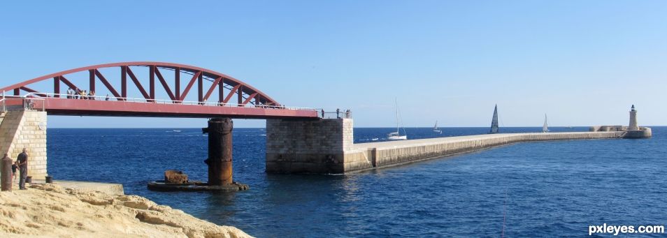 Breakwater bridge