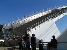 Millennium Bridge being raised