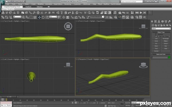 Creation of Pxleyes' toothbrush: Step 1