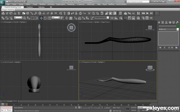 Creation of Pxleyes' toothbrush: Step 3