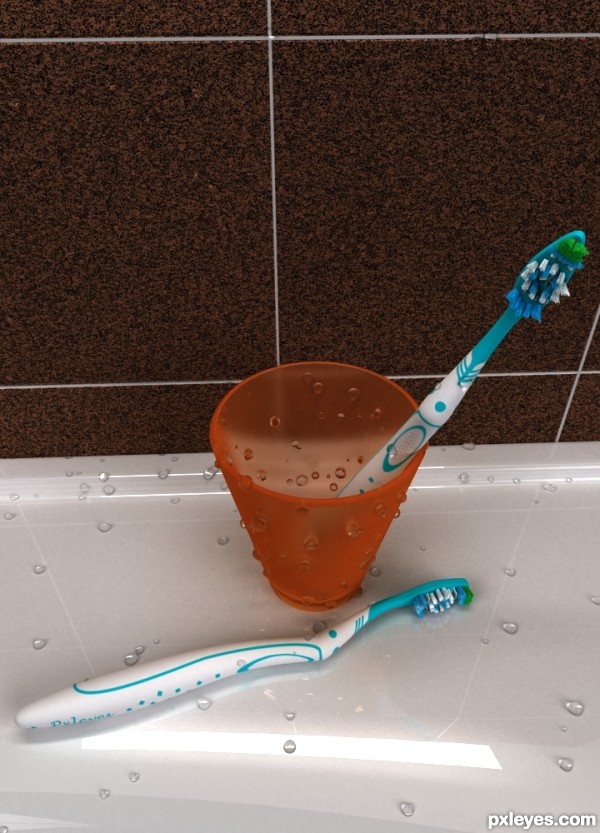 Creation of Pxleyes' toothbrush: Step 14