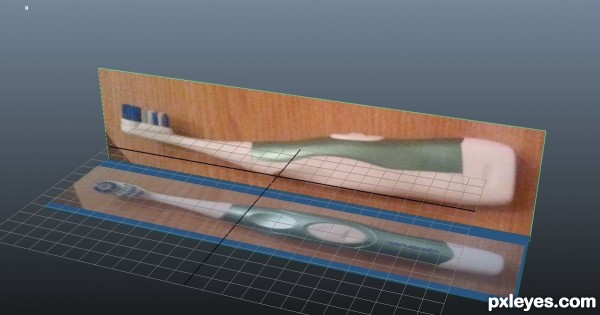 Creation of toothbrush: Step 1