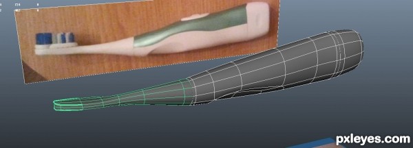 Creation of toothbrush: Step 3