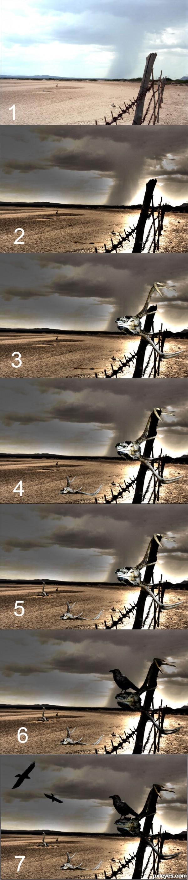 Creation of desert: Step 1