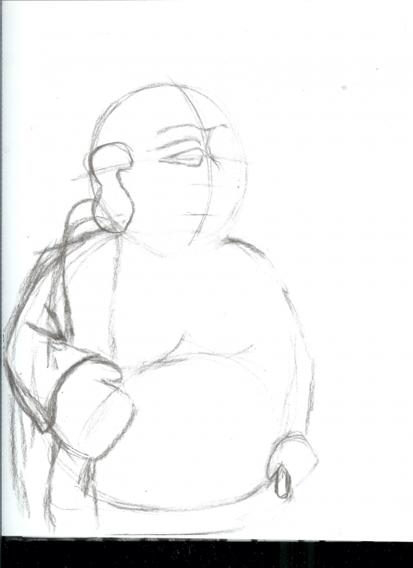 Creation of Happy Buddha: Step 2