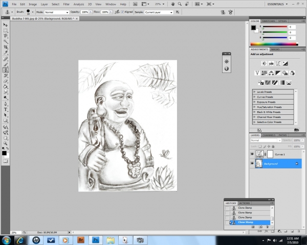 Creation of Happy Buddha: Step 5