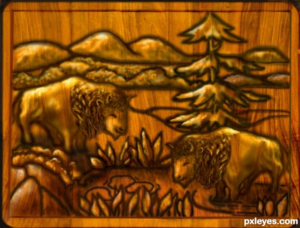 The Watering Hole Carving