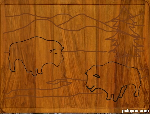 Creation of The Watering Hole Carving: Step 5
