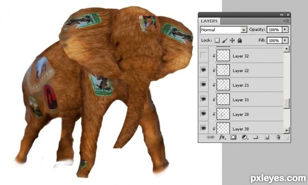Creation of Elephant: Step 9