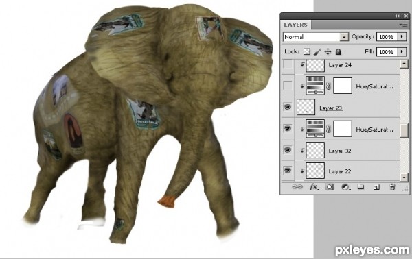 Creation of Elephant: Step 10