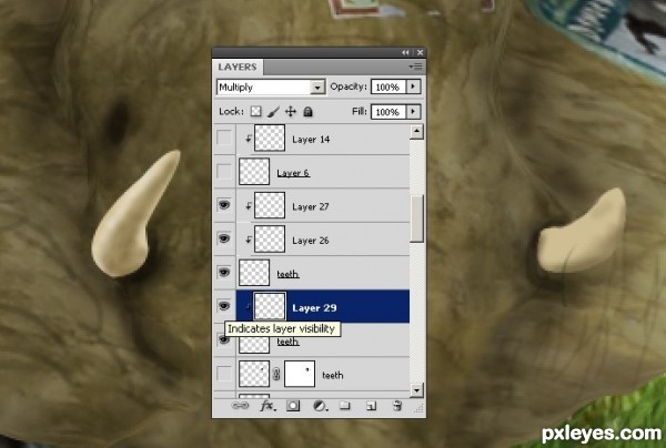 Creation of Elephant: Step 17