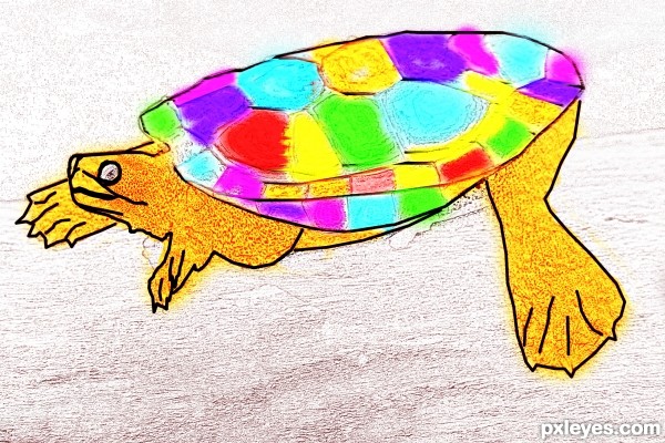 Creation of water coloring: Step 4