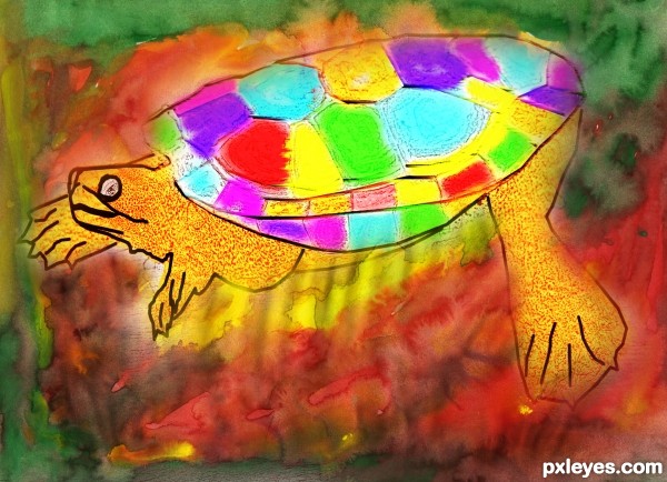 Creation of water coloring: Step 5