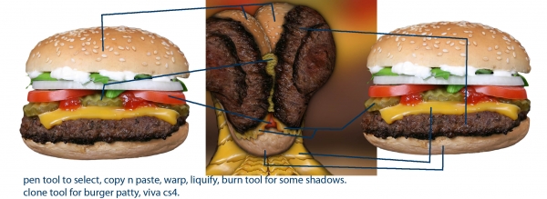 Creation of alien burger: Step 1