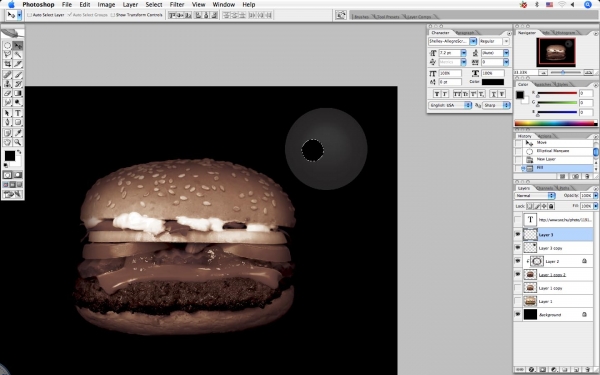 Creation of Big Burger: Step 3