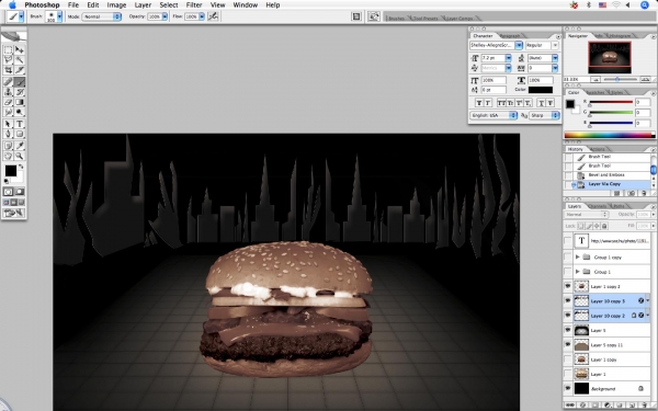 Creation of Big Burger: Step 24
