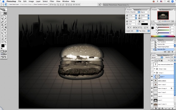 Creation of Big Burger: Step 30