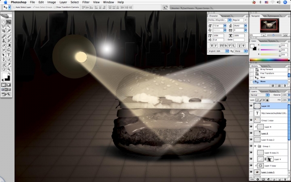 Creation of Big Burger: Step 34