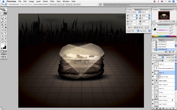 Creation of Big Burger: Step 35