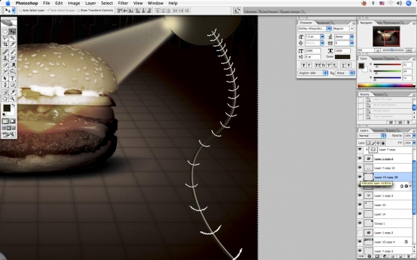 Creation of Big Burger: Step 37