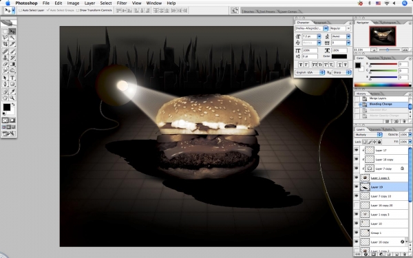Creation of Big Burger: Step 41
