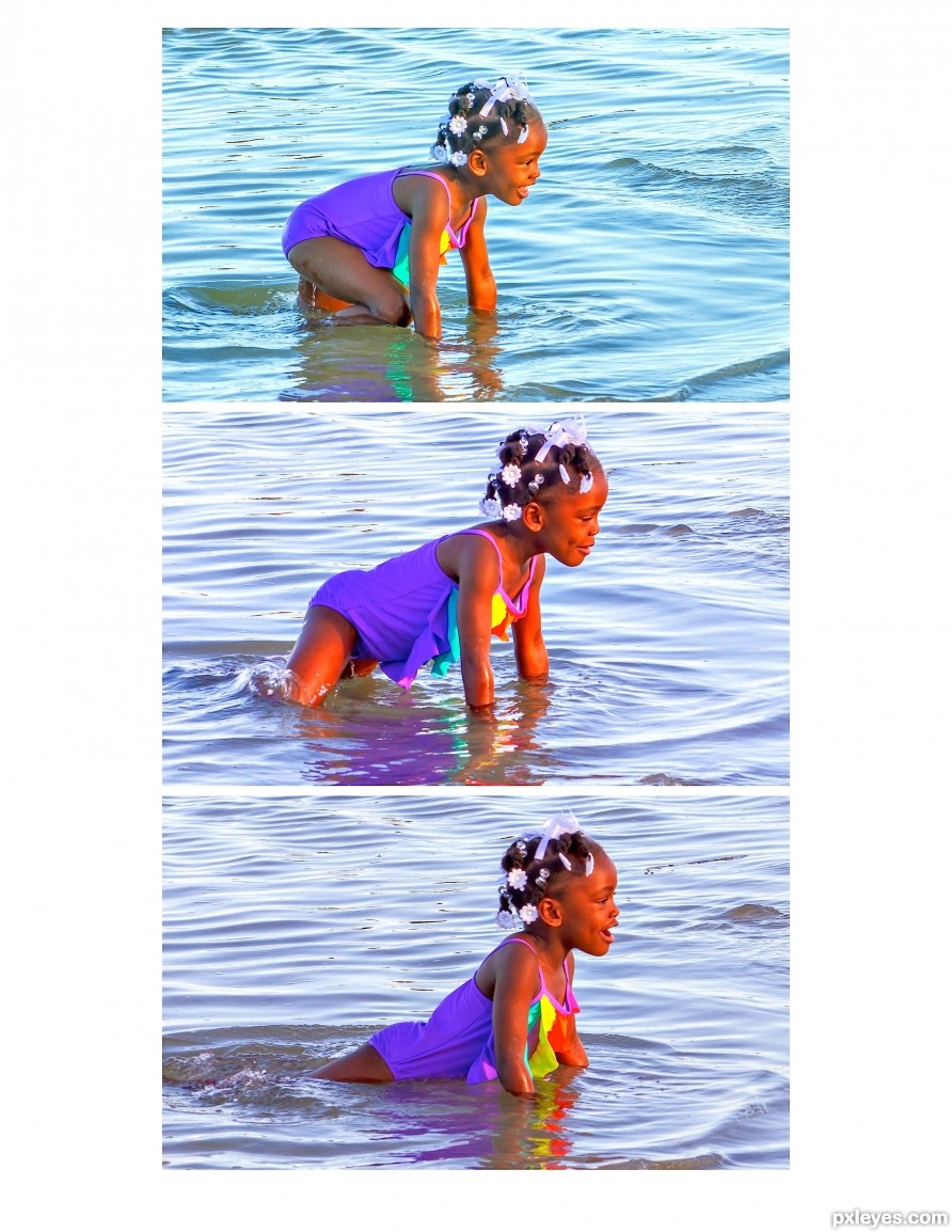 surf & sand & little girl