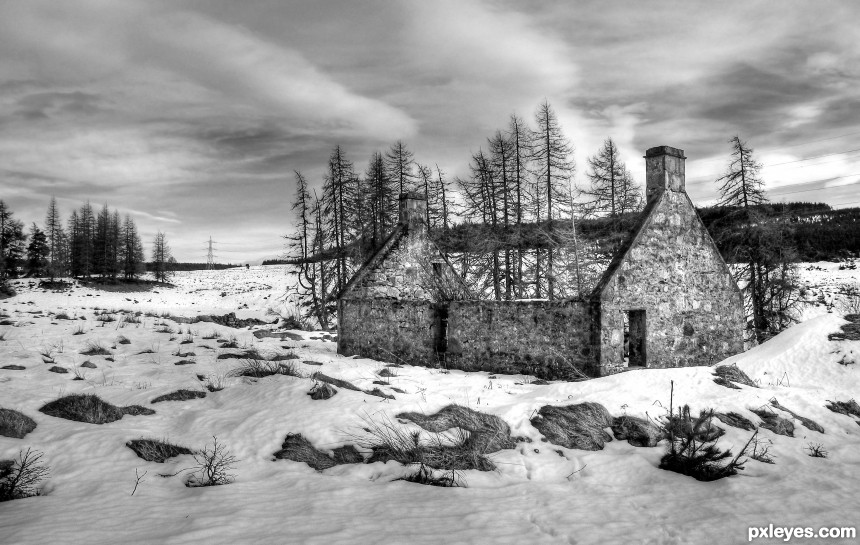 Ruin at Muckle Greens photoshop picture)