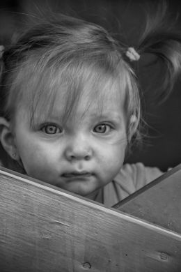 Gianna in black and white