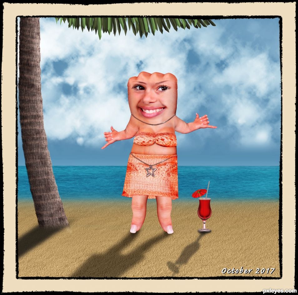 Creation of Mrs. Knucklehead Goes to Hawaii: Final Result