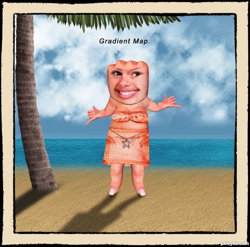 Creation of Mrs. Knucklehead Goes to Hawaii: Step 19