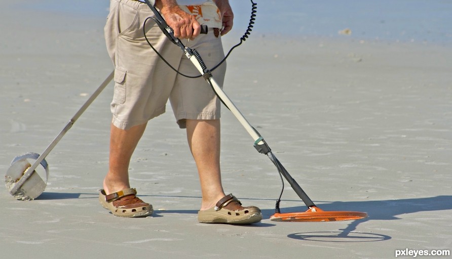 Treasure hunt on the beach