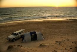 Beach camping