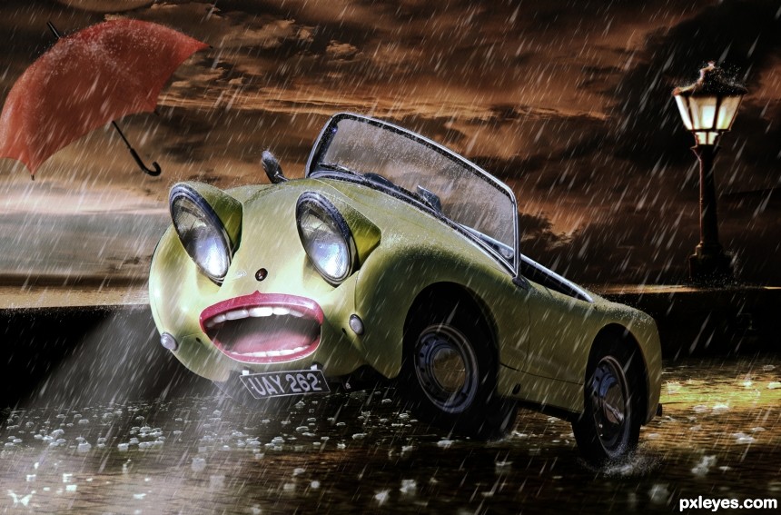 Singin in the rain photoshop picture)