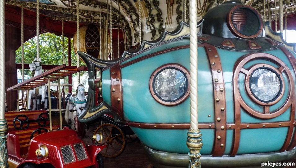 Steampunk carousel