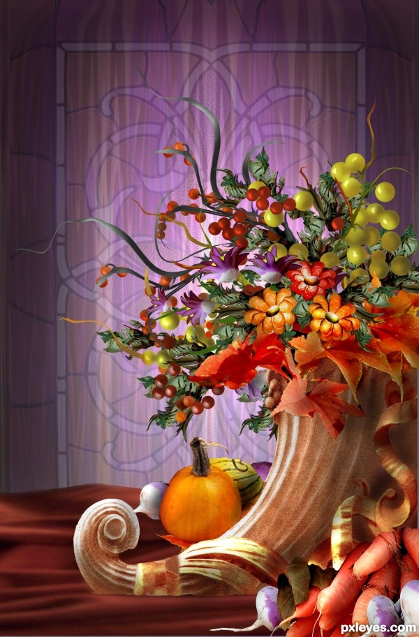 Creation of Give Thanks : Step 16